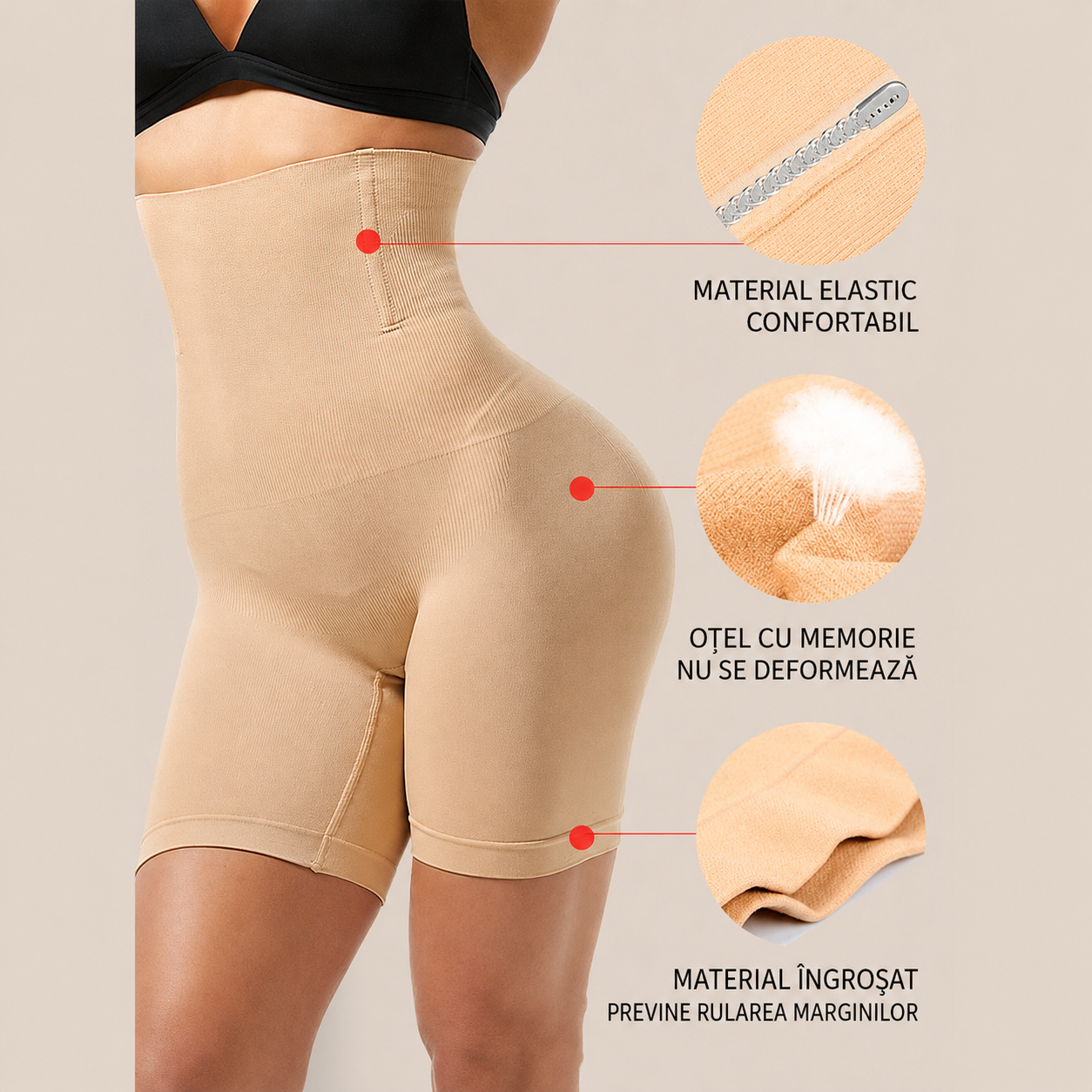 Pantaloni modelatori cu talie înaltă