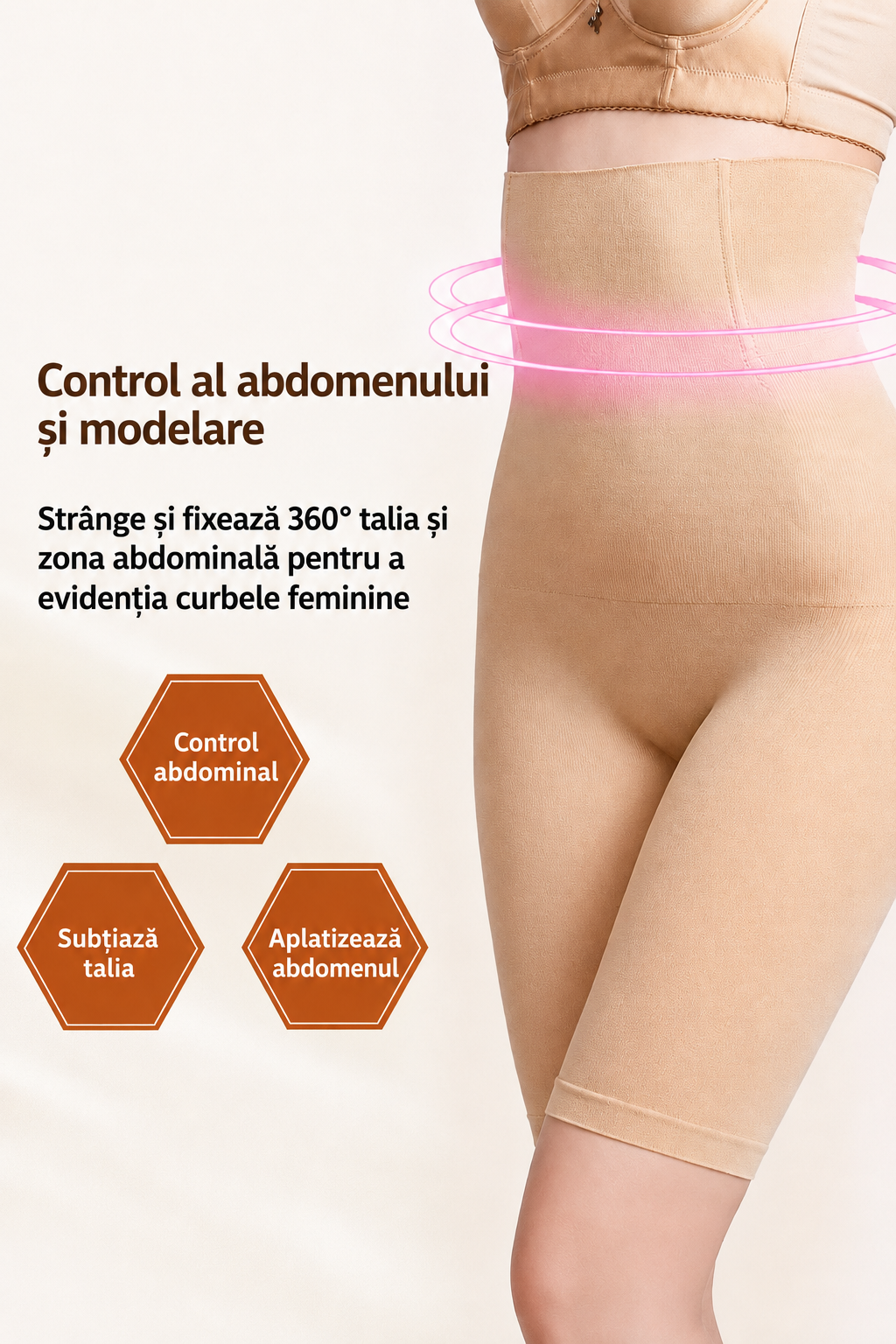 Pantaloni modelatori cu talie înaltă