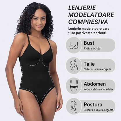 Body modelator cu capse și bretele