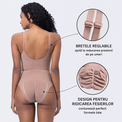 Body modelator cu capse și bretele