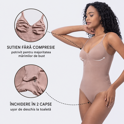 Body modelator cu capse și bretele